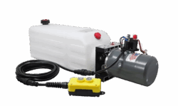 KTI Hydraulic Pump, 12V Single Action Pump, 8 Quart Reservoir, 2-Button PU/GD Remote