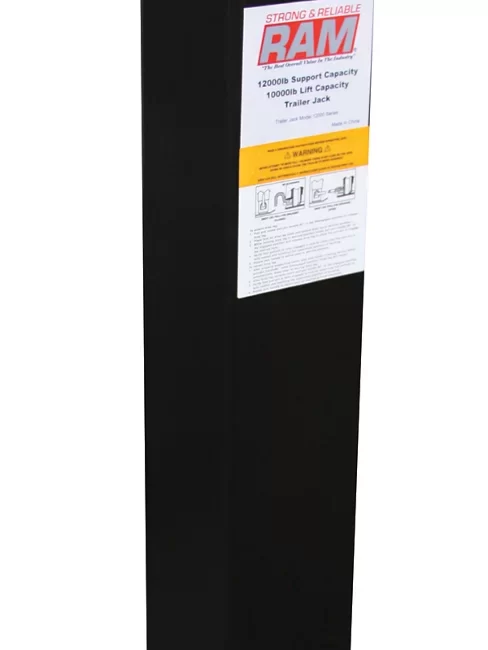 Dropleg Jack, 12K, Side Wind, Front Pin, Ram, w/Handle