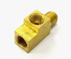 Adapter Tee, Square, 3/16" Brake Line Fitting