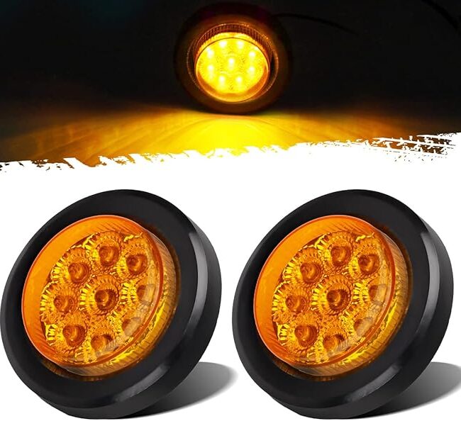2" LED Light wth grommet Amber