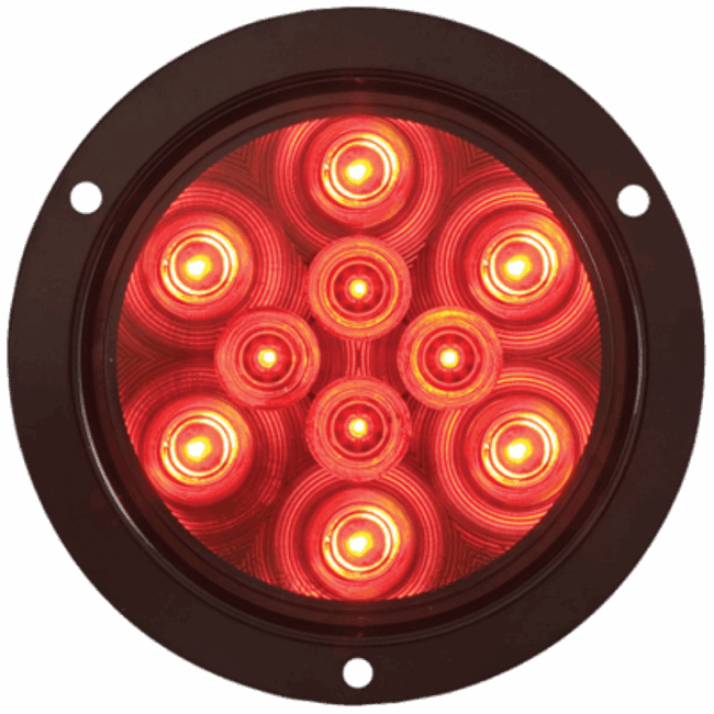 4" Red Round Turn and Stop Light